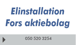 Elinstallation Fors aktiebolag logo